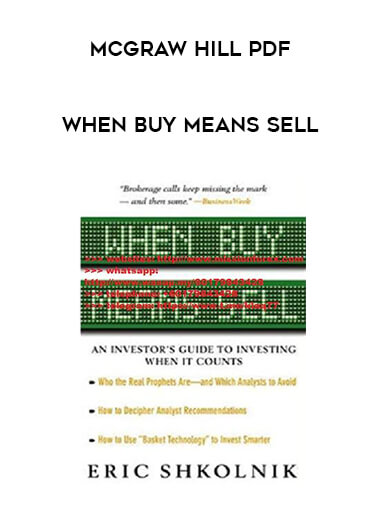 When Buy Means Sell - Mcgraw Hill PDF download