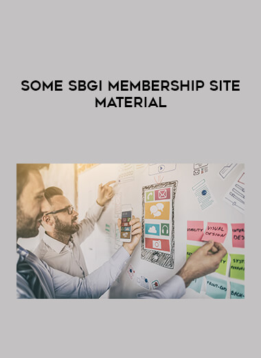 Some SBGI Membership Site material download