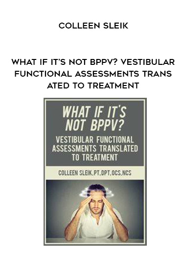 What If It's Not BPPV? Vestibular Functional Assessments Translated to Treatment - Colleen Sleik download