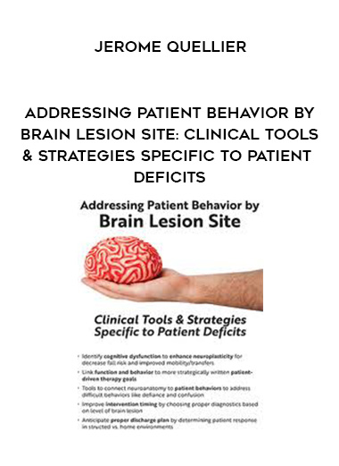 Addressing Patient Behavior by Brain Lesion Site: Clinical Tools & Strategies Specific to Patient Deficits - Jerome Quellier download