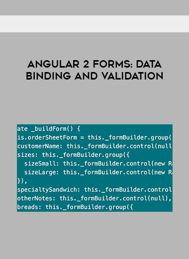 Angular 2 Forms: Data Binding and Validation download
