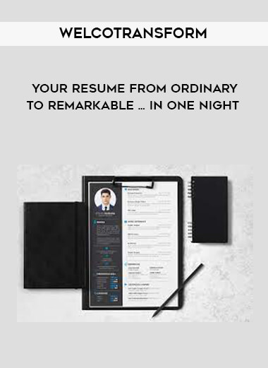 Transform Your Resume from Ordinary to Remarkable ... in One Night download