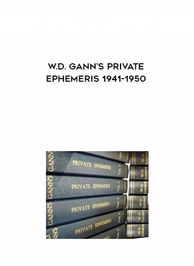 W.D. Gann's Private Ephemeris 1941-1950 download